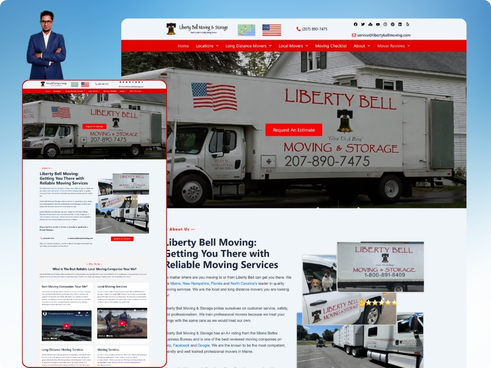 Liberty Bell Moving and Storage website