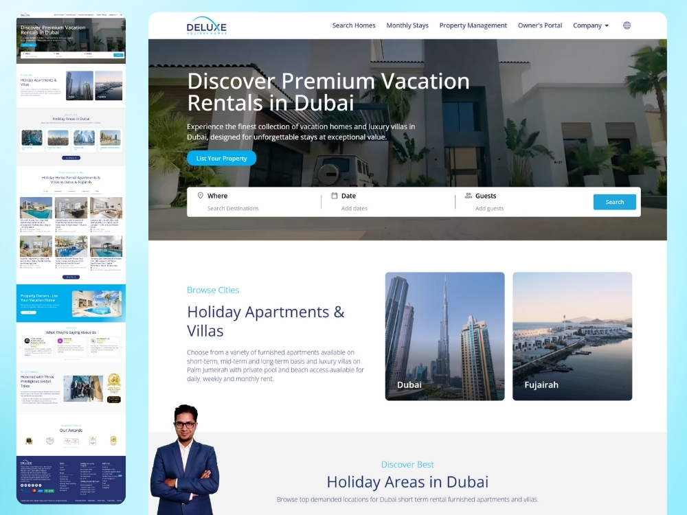 Dubai holiday rentals website